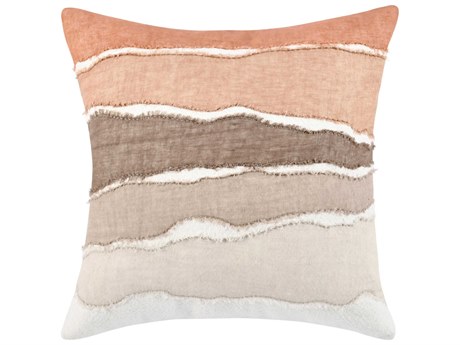 Villa by Classic Home Bikram Terracotta Brown Throw Pillow