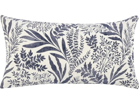 Villa by Classic Home Mulberry Denim Blue Throw Pillow