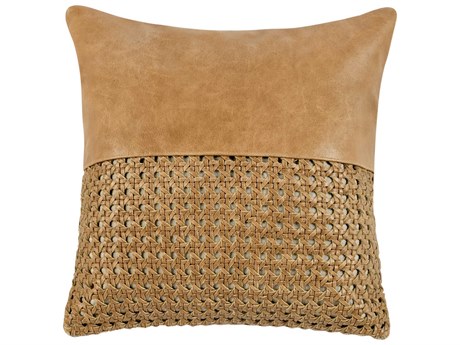 Villa by Classic Home Toscano Chestnut Brown Throw Pillow