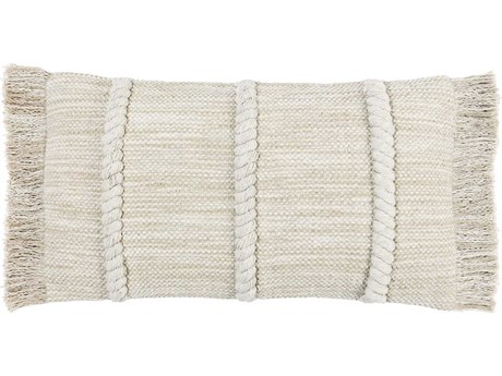 Villa by Classic Home Lucera Beige Throw Pillow