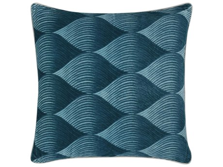 Villa by Classic Home Scala Blue Throw Pillow