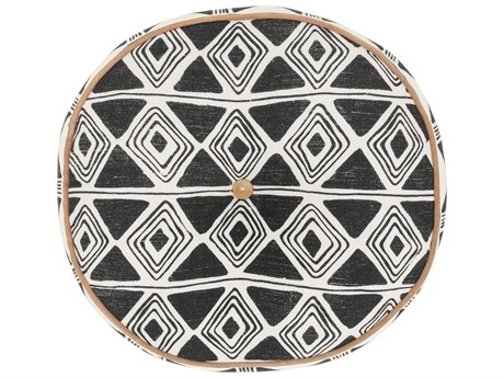 Villa by Classic Home Nubia Black White Throw Pillow
