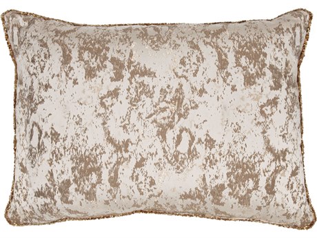 Villa by Classic Home Mica White Throw Pillow