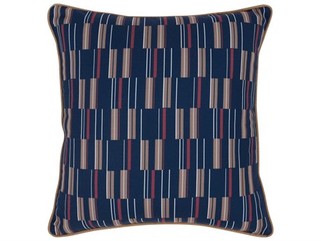 Villa by Classic Home Nantucket Blue Multicolor Throw Pillow