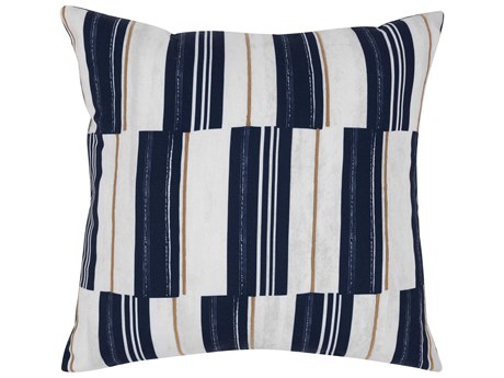 Villa by Classic Home Newport Blue Throw Pillow