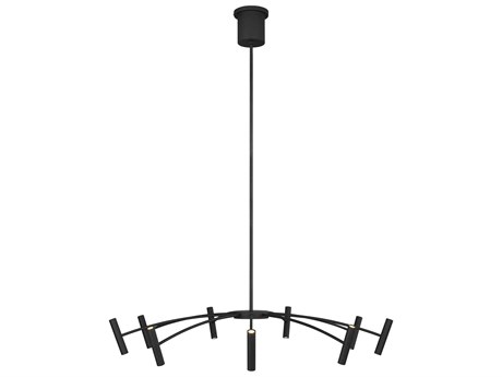 Visual Comfort Modern Aerial 1-Light Matte Black Chandelier