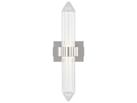 Visual Comfort Modern Langston 1-Light Polished Nickel Wall Sconce