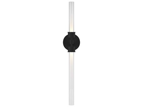 Visual Comfort Modern Linger 2-Light Nightshade Black Wall Sconce