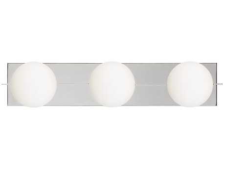 Visual Comfort Modern Orbel 3-Light Polished Nickel Vanity Light