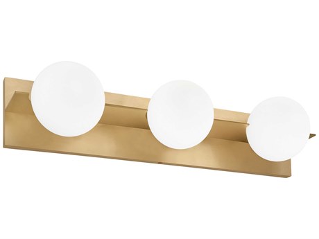 Visual Comfort Modern Orbel 3-Light Natural Brass Vanity Light