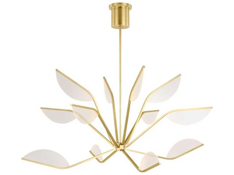 Visual Comfort Modern Belterra 1-Light Natural Brass Chandelier