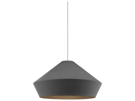 Visual Comfort Modern Brummel 1-Light Antique Bronze Gray Mini Pendant