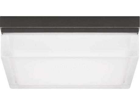 Visual Comfort Modern Boxie 1-Light Antique Bronze Flush Mount