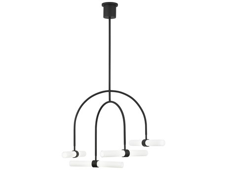 Visual Comfort Modern Calumn 4-Light Nightshade Black Chandelier