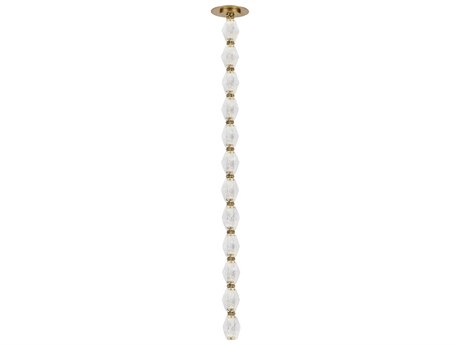 Visual Comfort Modern Collier 1-Light Natural Brass Linear Mini Pendant