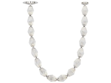 Visual Comfort Modern Collier 1-Light Polished Nickel Linear Chandelier