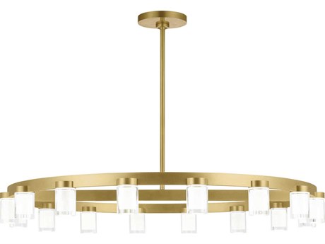 Visual Comfort Modern Esfera 16-Light Natural Brass Chandelier
