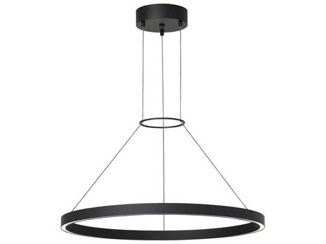 Visual Comfort Modern Fiama 1-Light Black Round Pendant