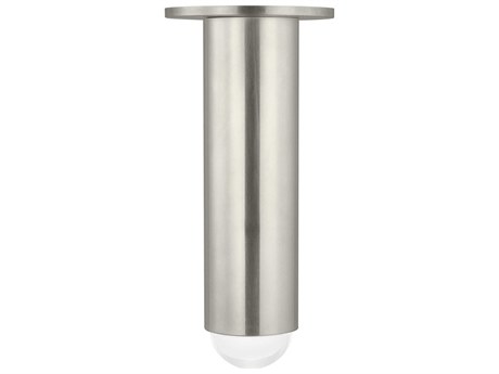 Visual Comfort Modern Ebell 1-Light Antique Nickel Cylinder Flush Mount