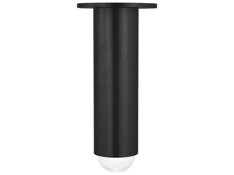 Visual Comfort Modern Ebell 1-Light Dark Bronze Cylinder Flush Mount