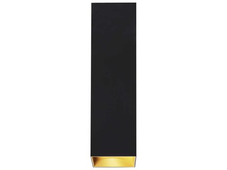Visual Comfort Modern Exo 1-Light Matte Black Gold Haze Flush Mount
