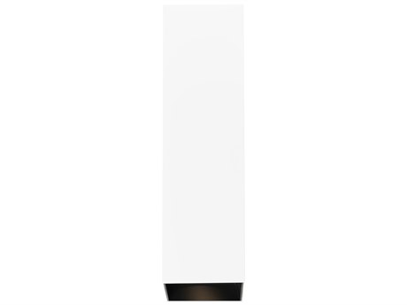 Visual Comfort Modern Exo 1-Light Matte White Black Flush Mount