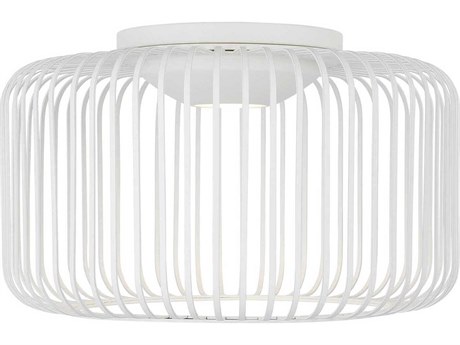 Visual Comfort Modern Kai 1-Light Matte White Flush Mount