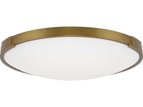 Visual Comfort Modern Lance 1-Light Aged Brass Bowl Flush Mount