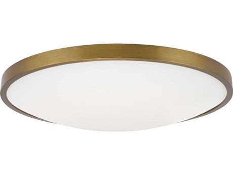 Visual Comfort Modern Vance 1-Light Aged Brass Bowl Flush Mount