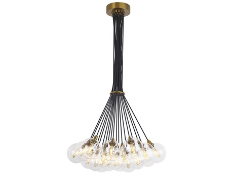Visual Comfort Modern Gambit 19-Light Aged Brass Pendant