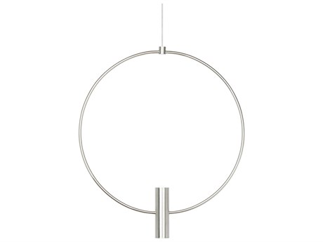Visual Comfort Modern Layla 1-Light Satin Nickel Round Pendant