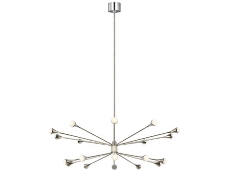 Visual Comfort Modern Lody 20-Light Polished Nickel Chandelier