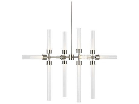 Visual Comfort Modern Linger 12-Light Polished Nickel Chandelier