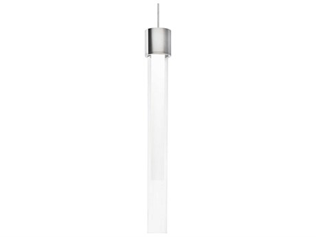 Visual Comfort Modern Linger 1-Light Satin Nickel Cylinder Mini Pendant