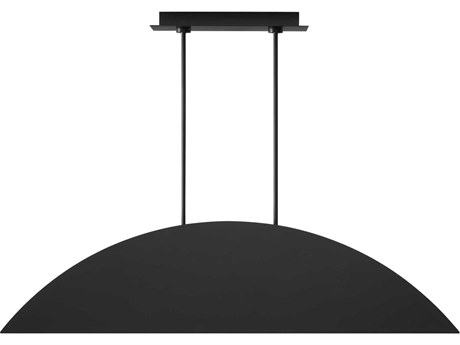 Visual Comfort Modern Bau 1-Light Nightshade Black Island Pendant