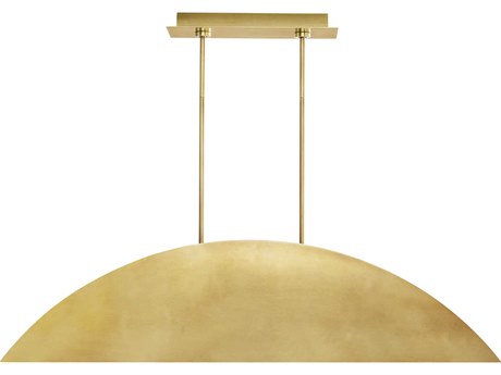 Visual Comfort Modern Bau 1-Light Natural Brass Island Pendant