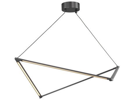 Visual Comfort Modern Balto 1-Light Gunmetal Geometric Pendant