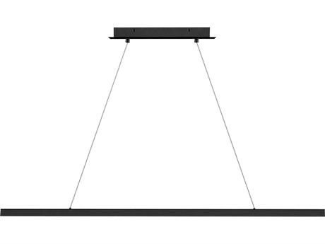 Visual Comfort Modern Dessau 1-Light Nightshade Black Linear Island Pendant