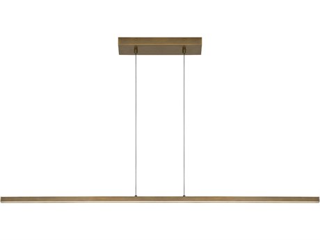 Visual Comfort Modern Essence 1-Light Aged Brass Linear Island Pendant
