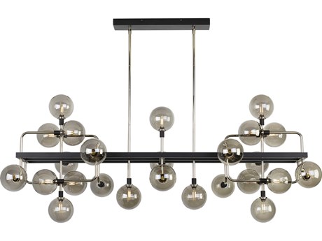 Visual Comfort Modern Viaggio 25-Light Polished Nickel Globe Island Pendant