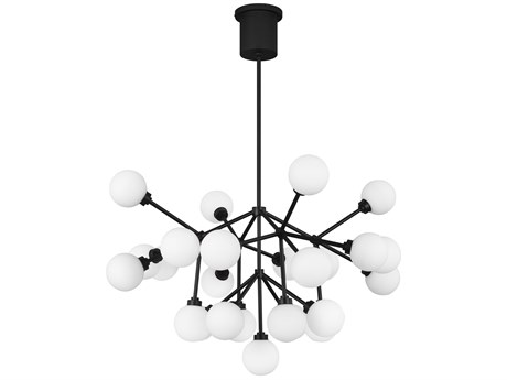 Visual Comfort Modern Mara 25-Light Matte Black Chandelier