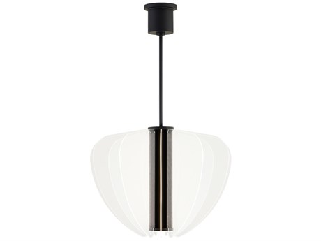 Visual Comfort Modern Nyra 1-Light Nightshade Black Pendant