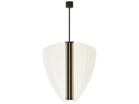 Visual Comfort Modern Nyra 1-Light Nightshade Black Pendant