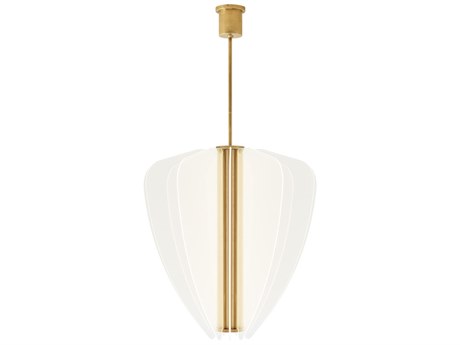 Visual Comfort Modern Grace 30 inch 3000K LED Aged Brass