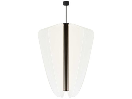 Visual Comfort Modern Nyra 1-Light Nightshade Black Pendant
