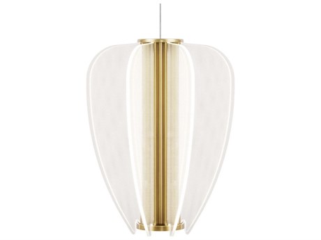 Visual Comfort Modern Nyra 1-Light Plated Brass Mini Pendant