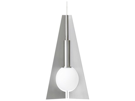 Visual Comfort Modern Orbel 1-Light Satin Nickel Geometric Mini Pendant