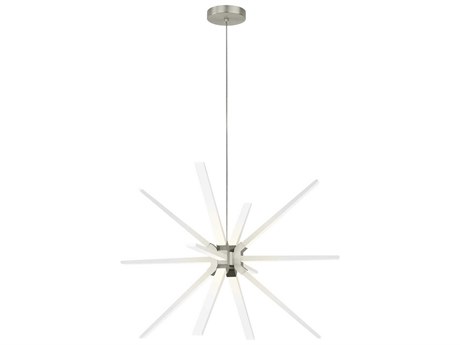 Visual Comfort Modern Photon 1-Light Satin Nickel Sputnik Chandelier