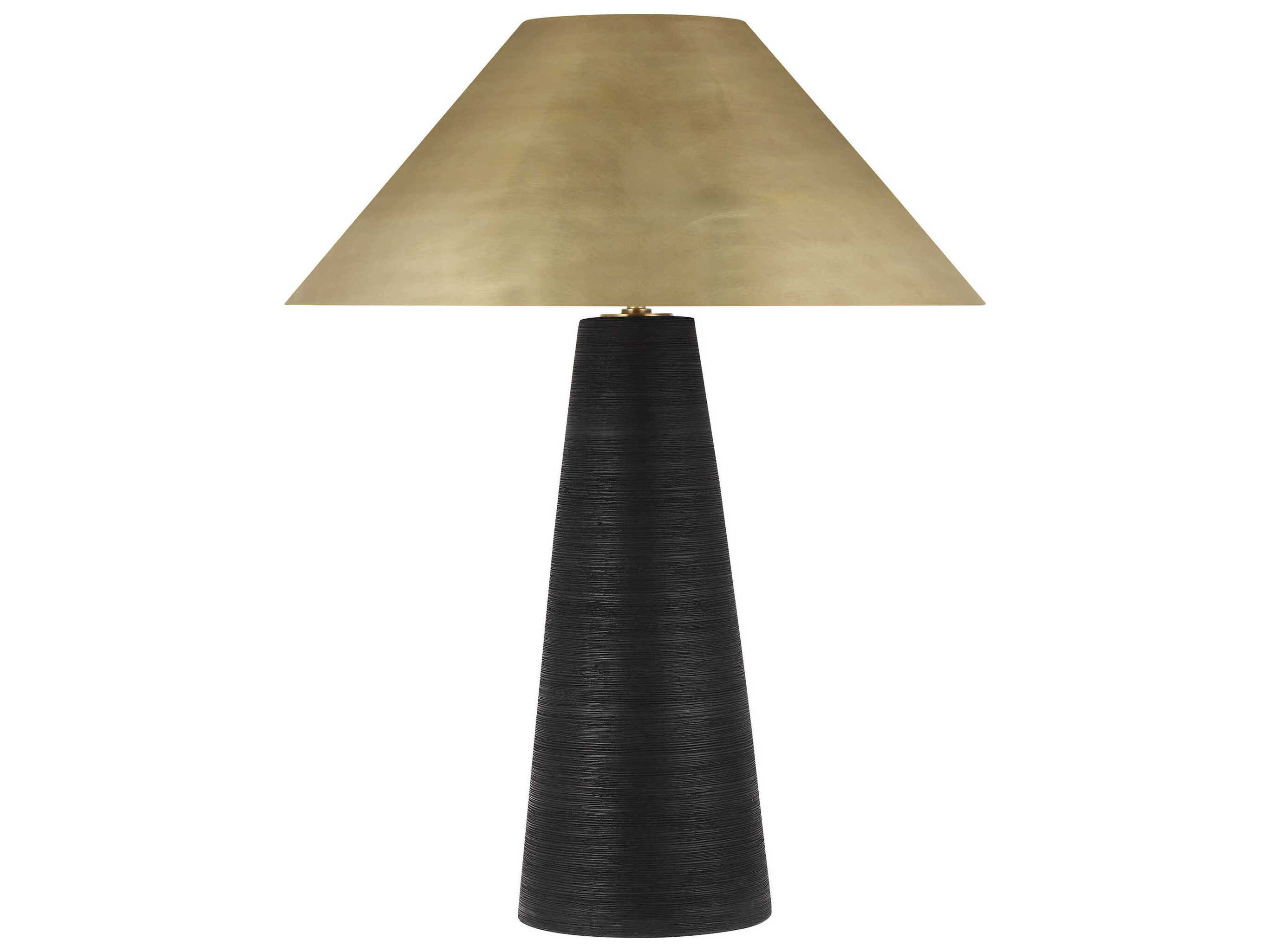Visual Comfort Modern Karam Natural Brass Black Buffet Lamp