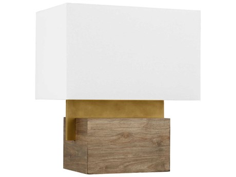 Visual Comfort Modern Slab Natural Brass Table Lamp